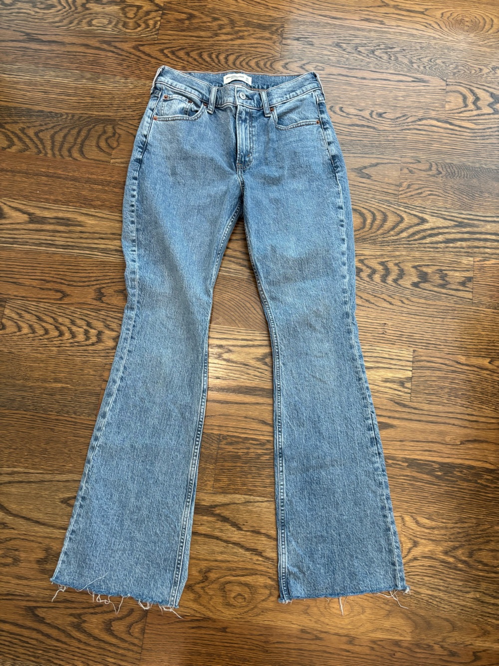 abercrombie curve love mid rise bootcut jeans